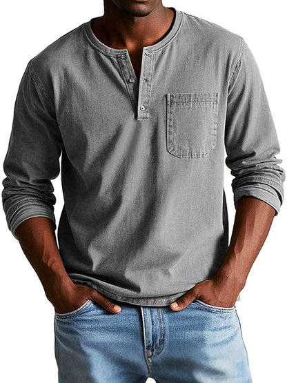 Loïs | Chemise en coton à col Henley