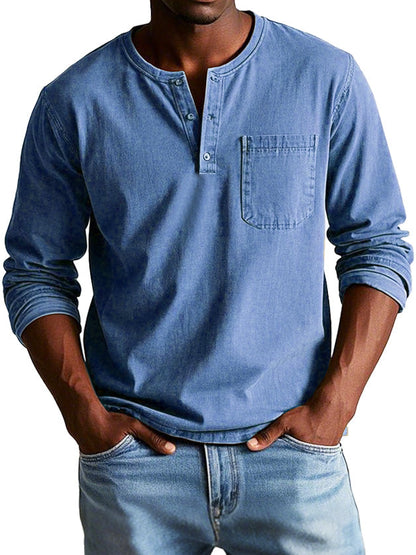 Loïs | Chemise en coton à col Henley
