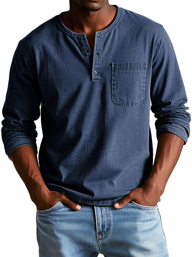 Loïs | Chemise en coton à col Henley