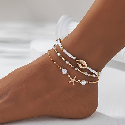 Camille | Bracelets de cheville coquillage
